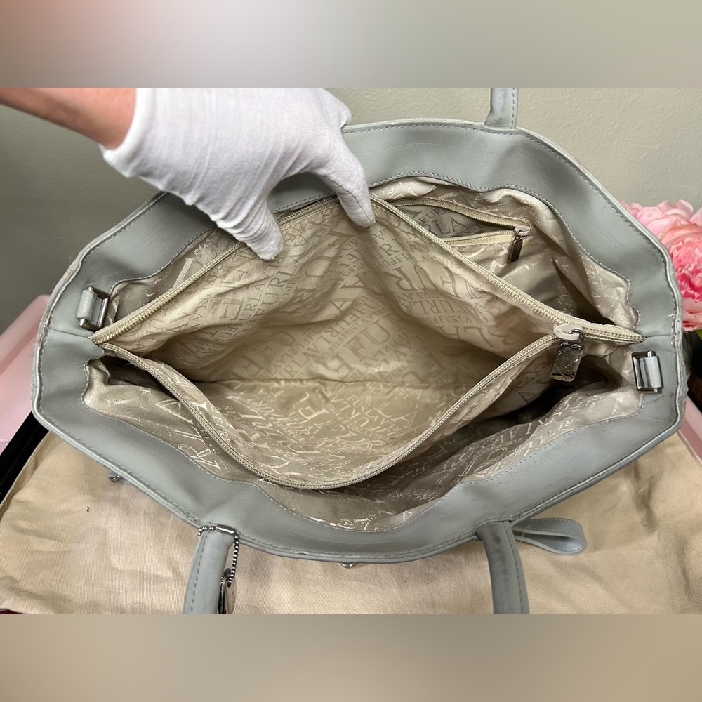 Authentic Furla Tote Bag in Light Gray - Picture 6 of 10